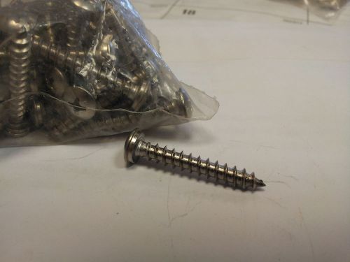Stainless steel pan head phillips sheet metal screws #12 x 1-1/4&#034; qty. 50 for sale