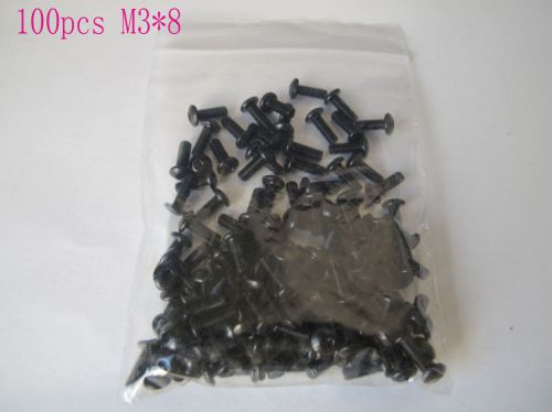 100pcs m3*8 bolts screw spike round head steel screw ?3mm length 8mm for sale