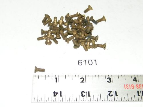 6-32 x 3/8 slotted flat head solid brass machine screws vintage qty 52 for sale