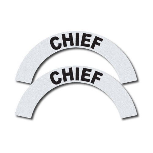 FIREFIGHTER HELMET DECALS FIRE HELMET STICKER - Crescents set - Chief