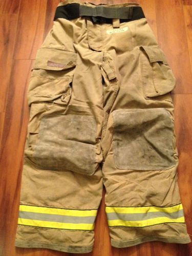 Firefighter pbi gold bunker/turn out gear globe g extreme 38w x 32l 2005 as is for sale