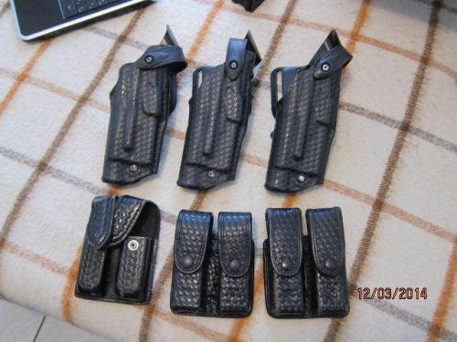 3 Safariland 6360-832-481 Glock 17,22 W/Light STX Basket Level 3 Holster Lot 3