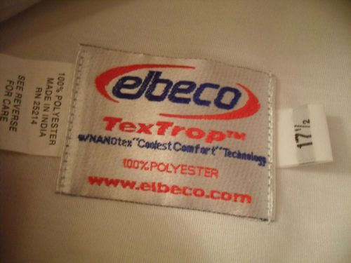 White elbeco textrop nanotext shirt police fire security emt ems size 17.5 short for sale