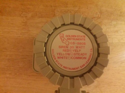 GSI GS-580S 30 Watt 12 Volt Police Type Siren Burglar Alarm (tested good)