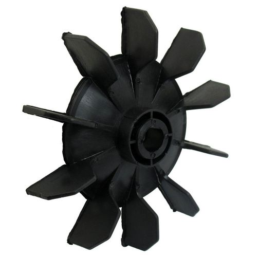 New Air Compressor Part Black Plastic 14mm Inner Dia. Ten Vanes Motor Fan Blade