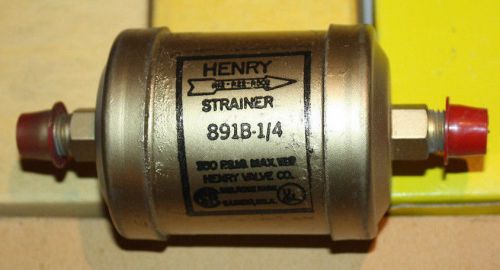 Lot of 4 henry valve refrigeration / refrigerant strainer 891b 1/4&#034; new in box for sale