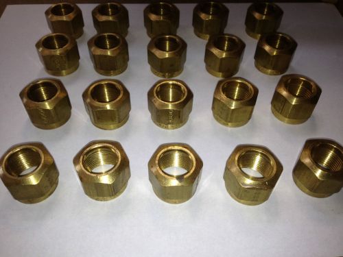 Brass nut for nylon tubing 5/8&#039;&#039; tube od 150psi (lot of 25) for sale