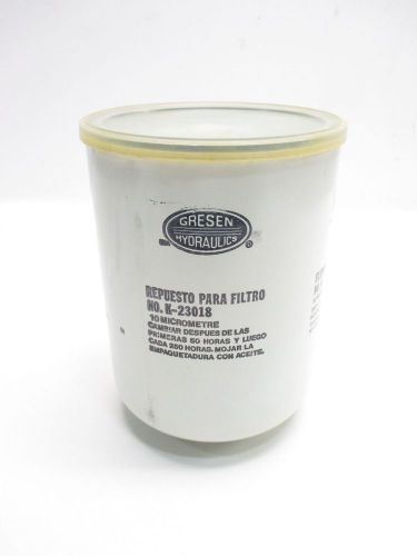 New gresen k-23018 hydraulic filter 10 micron d480555 for sale