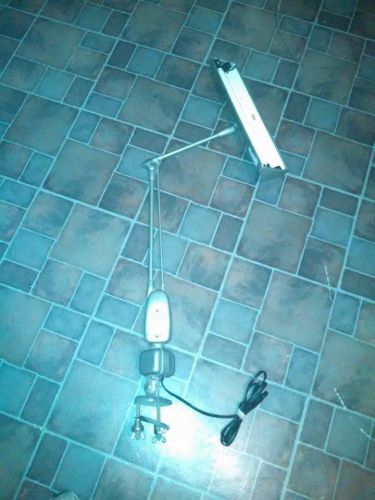 DAZOR FLOATING ARM ADJUSTABLE  DESK LAMP RETRO WITH ORIGINAL CLAMPS WWII ERA