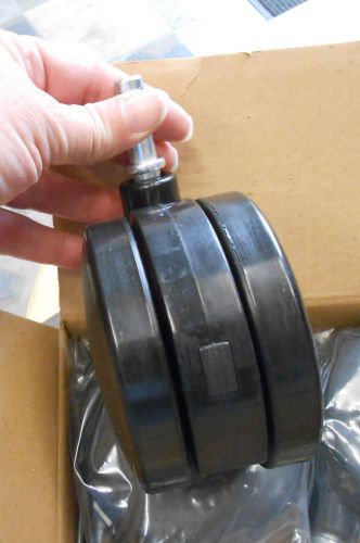 Qty 4: dual wheel 4&#034; swivel caster w/ tall type 7/16&#034; x 1-7/16&#034; friction stem for sale
