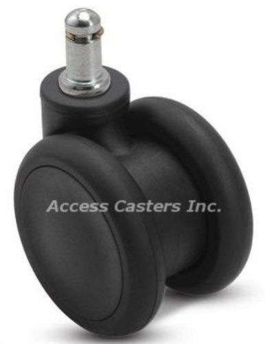 65sbrs 65mm black monotech twin wheel swivel caster, 7/16&#034; x 7/8&#034; grip ring for sale