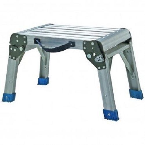 Step stool and working platform 350 lbs. capacity foldable anodized aluminum for sale