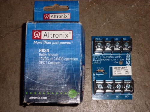 ALTRONIX RBSN Relay Module / Continuous Duty / 12 or 24 VDC @2 AMP / DPDT NEW