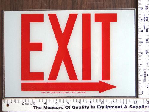 Exit Sign Replacement Glass Sz. 12&#034; x 8&#034;  right arrow
