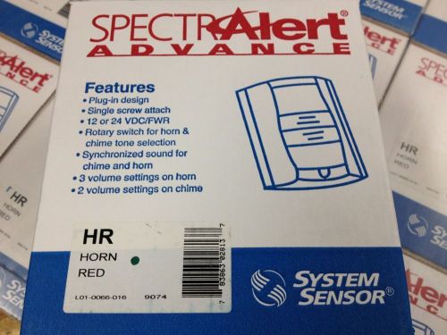 Lot of 3 system sensor hr red horn multi voltage 12/24 vdc selectable chime for sale