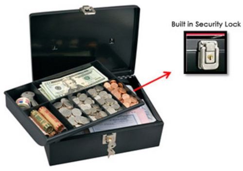 Master lock steel cash money drawer checks box 7 compartment tray locking latch for sale