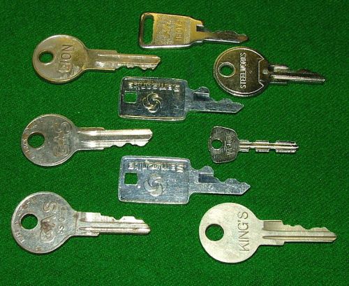Vintage Lot of 9 Odd Keys: GAS, LION, KING&#039;S, SAMSONITE, Hz BELL, STEELWORKS