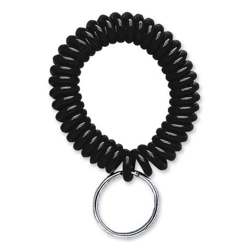 LOT OF 3 MMF Cool Coil Wrist Key Ring - Plastic  - Black
