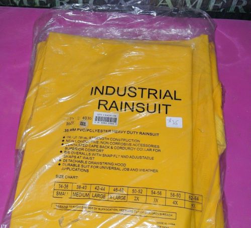 3XL Yellow PVC Bib-type  Supported Industrial Rain Suit