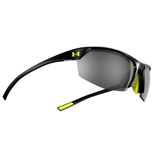 Under armour 8600050-000001 zone 2.0 shiny black frame w/yellow rubber gray lens for sale