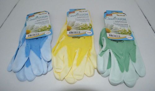 ATLAS NITRILE TOUCH GLOVES Colored Sz Large 3 Pairs (4117)