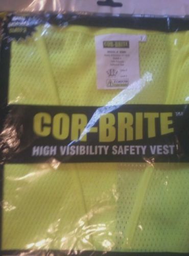COR-BRITE High Visibility Safety Vest, Model #V3001 - Sz Large