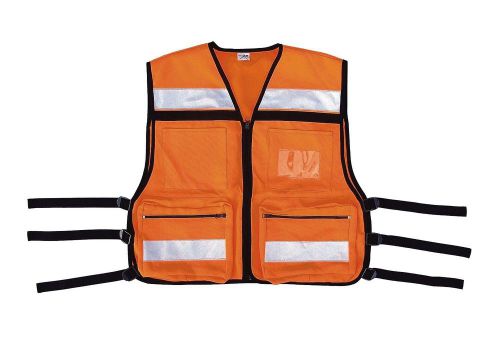Safety orange high visibility ems emt oxford tactical rescue vest rothco 9561 for sale