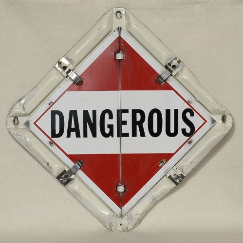 Multi panel changeable 8 in 1 warning metal sign for tractor trailer 18 inch for sale