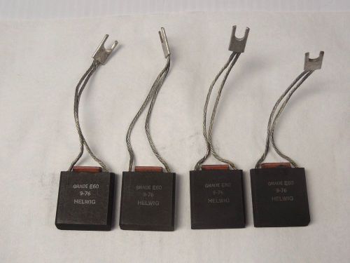 NEW LOT OF 4 HELWIG CARBON MOTOR BRUSH E60 9-76 1-3/8&#034;L 1-1/4&#034;W 3/8&#034;TH
