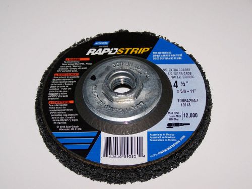 Norton Rapid Strip 4 1/2&#034; x 5/8&#034;-11 Non-Woven Depressed Center Rapid Strip Discs
