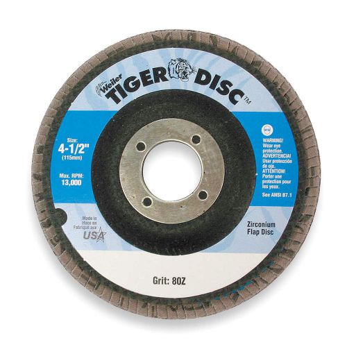 WEILER Arbor Mount Flap Disc, 4-1/2in, 80, Medium