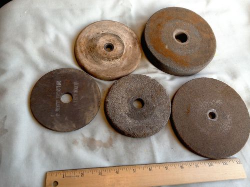 Lot of 5 Grinding Stones Wheels Varying Sizes