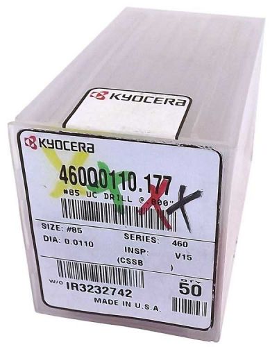 Lot 50 NEW Kyocera Tycom #85 Micro-Carbide 0.0110&#034; PCB UC Drill Bits 460 / QTY