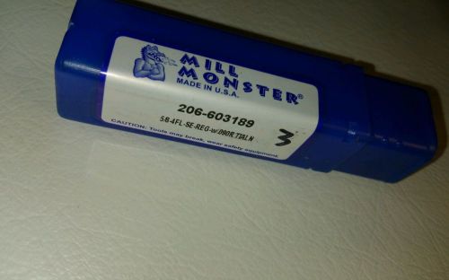 Mill monster 206-603189 5/8-4fl-se-reg-w/.090r tialn Carbide endmill .625