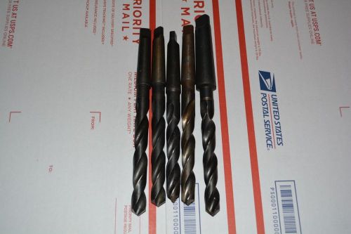 Lot of 5pcs 41/64&#034; Drill bit #2 &amp; #3 Morse Taper UTD Union National and others