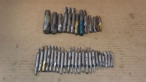 Nice lot of 37 assorted end mills cutters for milling machine/lathe no reserve! for sale