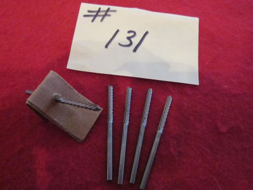5  NEW  1/8&#034;  CARBIDE BURRS WITH DRILL POINT END,  AMERICAN MADE {131}