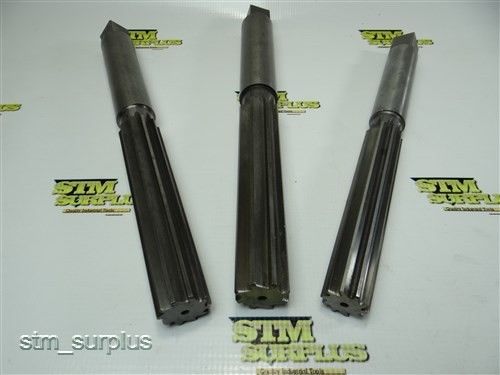 NICE LOT OF 3 HSS STRAIGHT SHANK REAMERS 1-1/16&#034; TO 1-1/4&#034;CLEVELAND