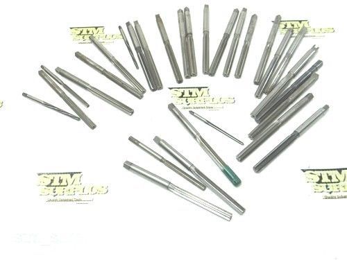 NICE LOT OF 29 HSS STRAIGHT SHANK REAMERS 1/8&#034; TO 3/8&#034; NATIONAL