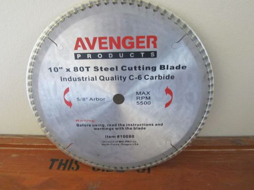Avenger 10080 10&#034; x 80T Steel Cutting Saw Blade New in Package