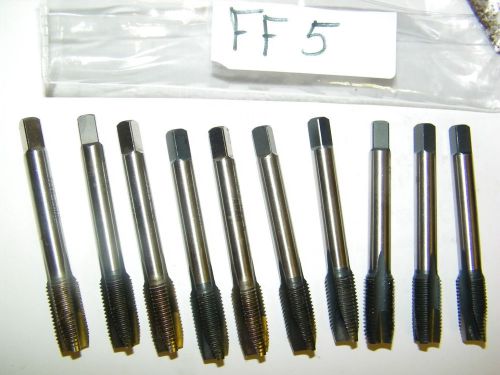 Lot of 10-pcs- 7/16-20nf-gently used - hand taps - ymw zelx ss gh3 hss-e japan for sale