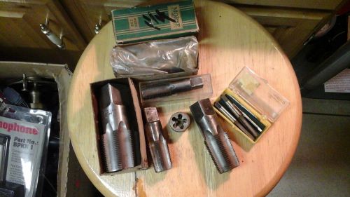 Lot of pipe taps and dies- tools lamp parts refurbish restore upcycle craftsman for sale