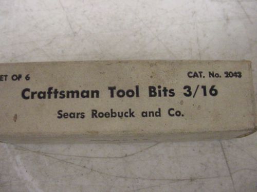 Craftsman 3/16 Tool Bits in Sears&amp;Roebuck Box 3/16 #2043