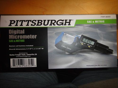 Pittsburgh digital micrometer sae and metric brand new for sale