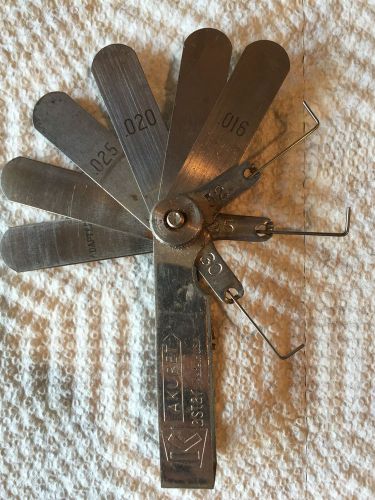 Vintage kastar akuret inspection gauge feeler gage spark plug gap adjust tool for sale