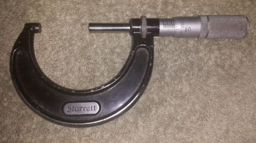Starrett 1-2&#034; Micrometer #436 w/ Friction Thimble &amp; Lock Ring - USA