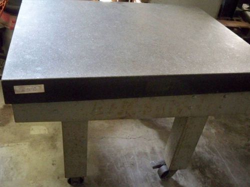 Granite Surface Plate 4&#039; X 3&#039; X 4&#034; W/Metal Roll Cart from a CNC machine shop.