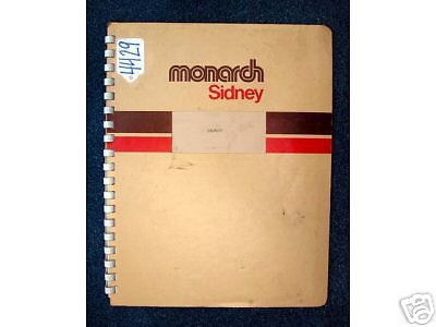 Monarch Lathe Instruction Manual CK-8237 (Inv.23333)