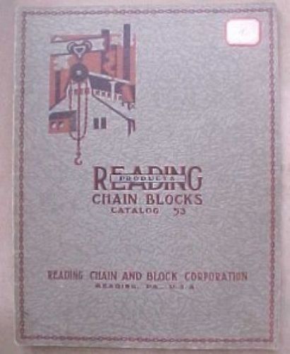 Vintage Mid. 1900&#039;s Reading Pa. Chain Blocks Corpotation Book