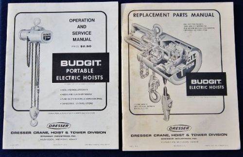 1971-72 Dresser BUDGIT Portable Electric Hoists Operation &amp; Service Manual + Pts